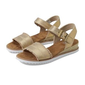 BOBS from Skechers Desert Kiss Gold Crush Wedge Sandal - 7.5 - Gold Metallic NWT